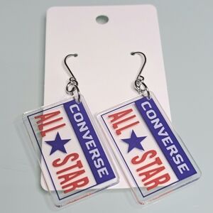Converse Logo Earrings With Stainless Steel Ear Wires